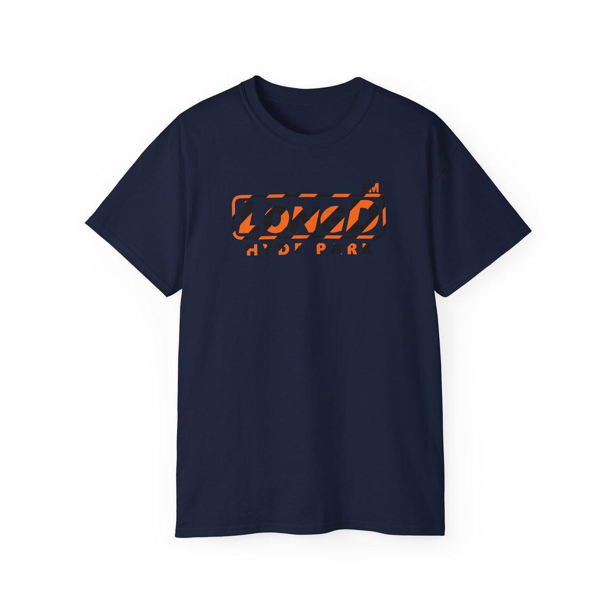 LongD Hyde Park positive 12-striped logo (Halloween colors) cotton tee