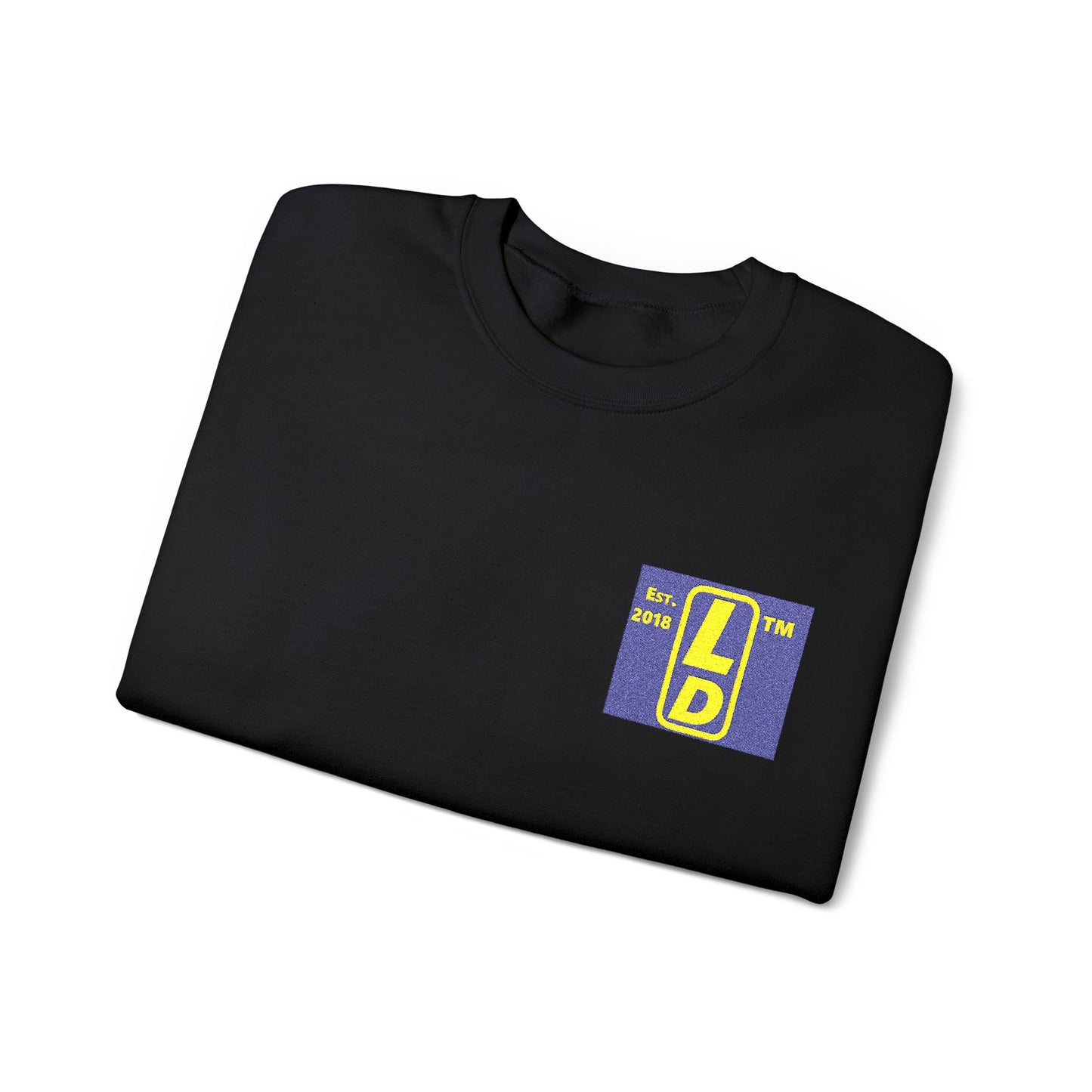 Embroidered Unisex Heavy Blend™ Crewneck Sweatshirt reverse logo upright initials