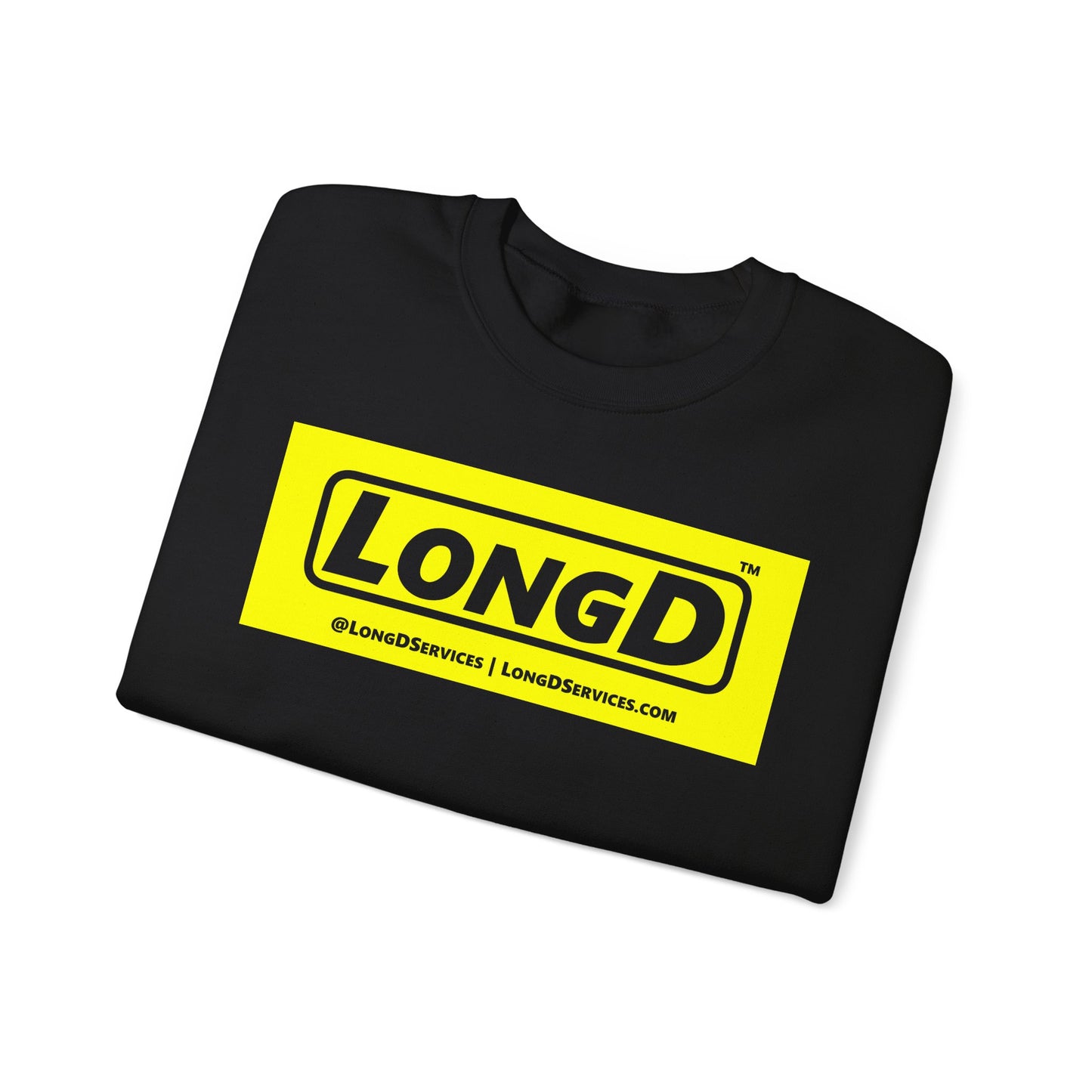 LongD negative reverse original logo crewneck sweatshirt
