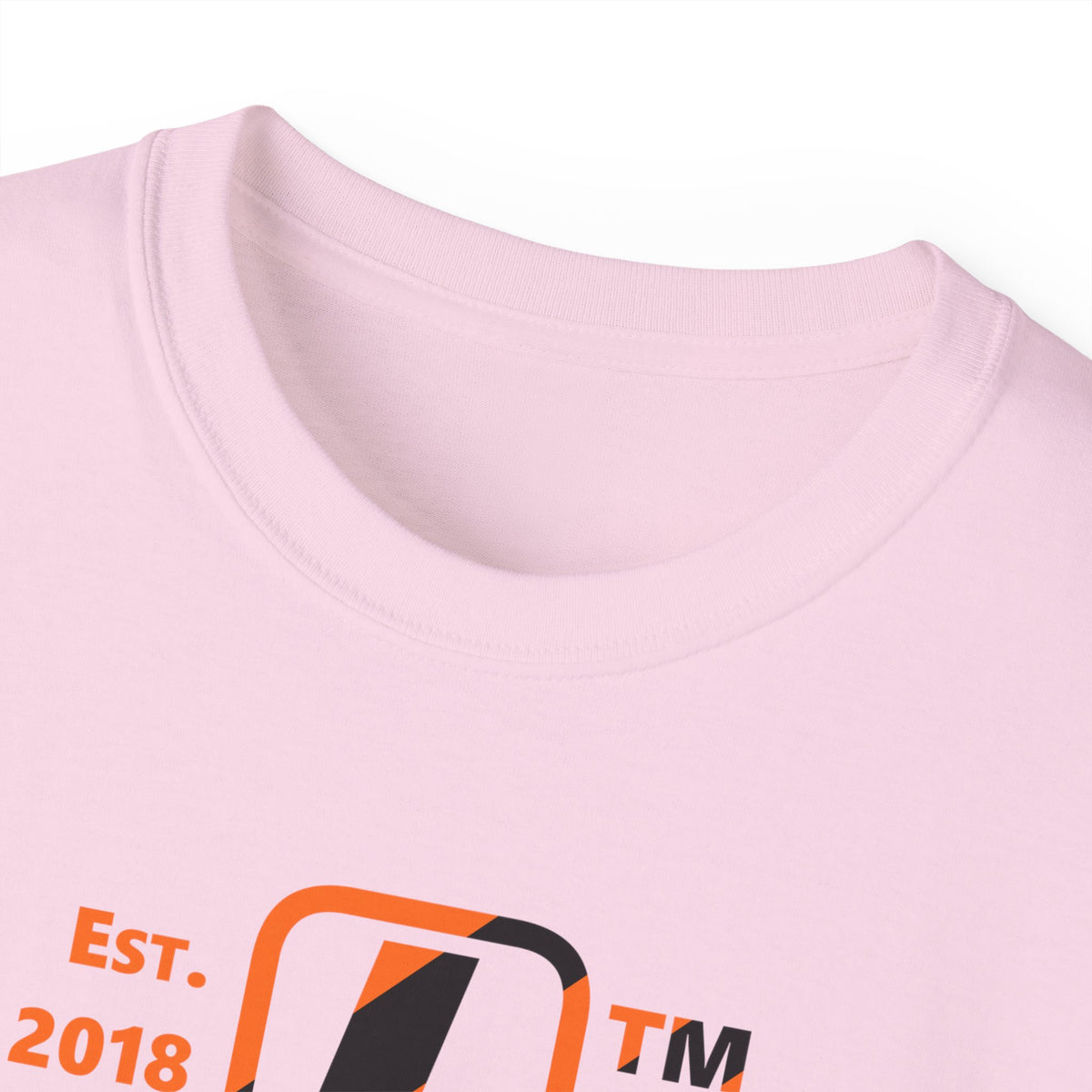 LongD Chicago positive upright pixel-weighted 12-striped 4-print logo (Halloween colors) cotton tee