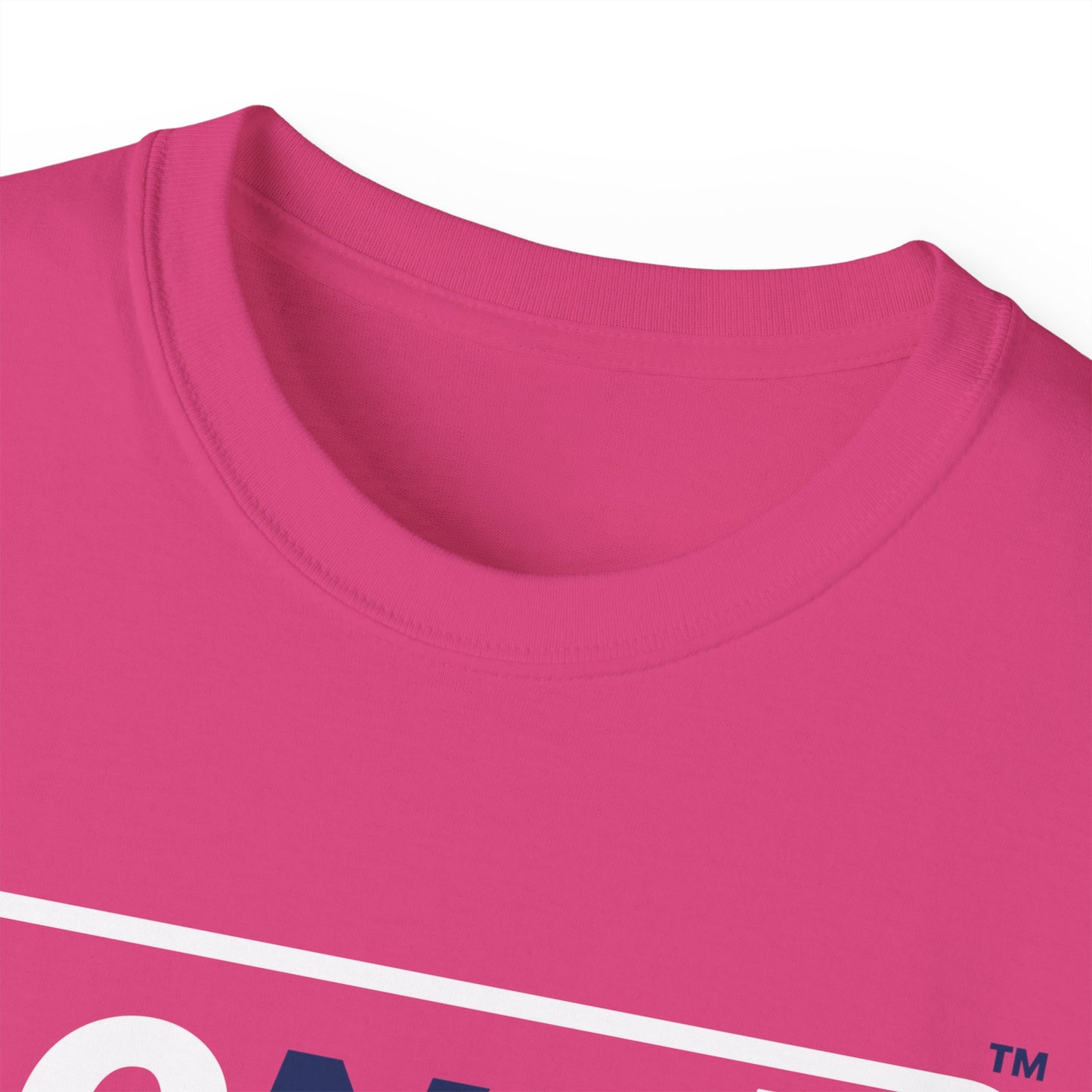 LongD® Logo Cotton Tee Red, White and Blue positive varied elements text