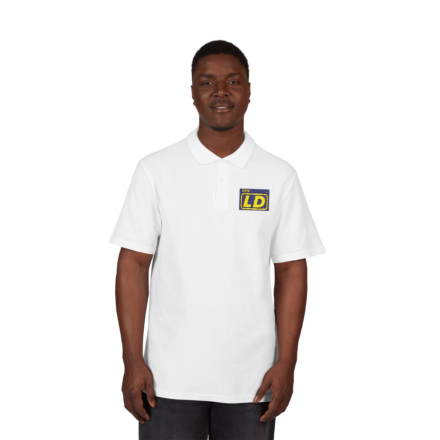Embroidered LongD reverse official logo initials polo shirt