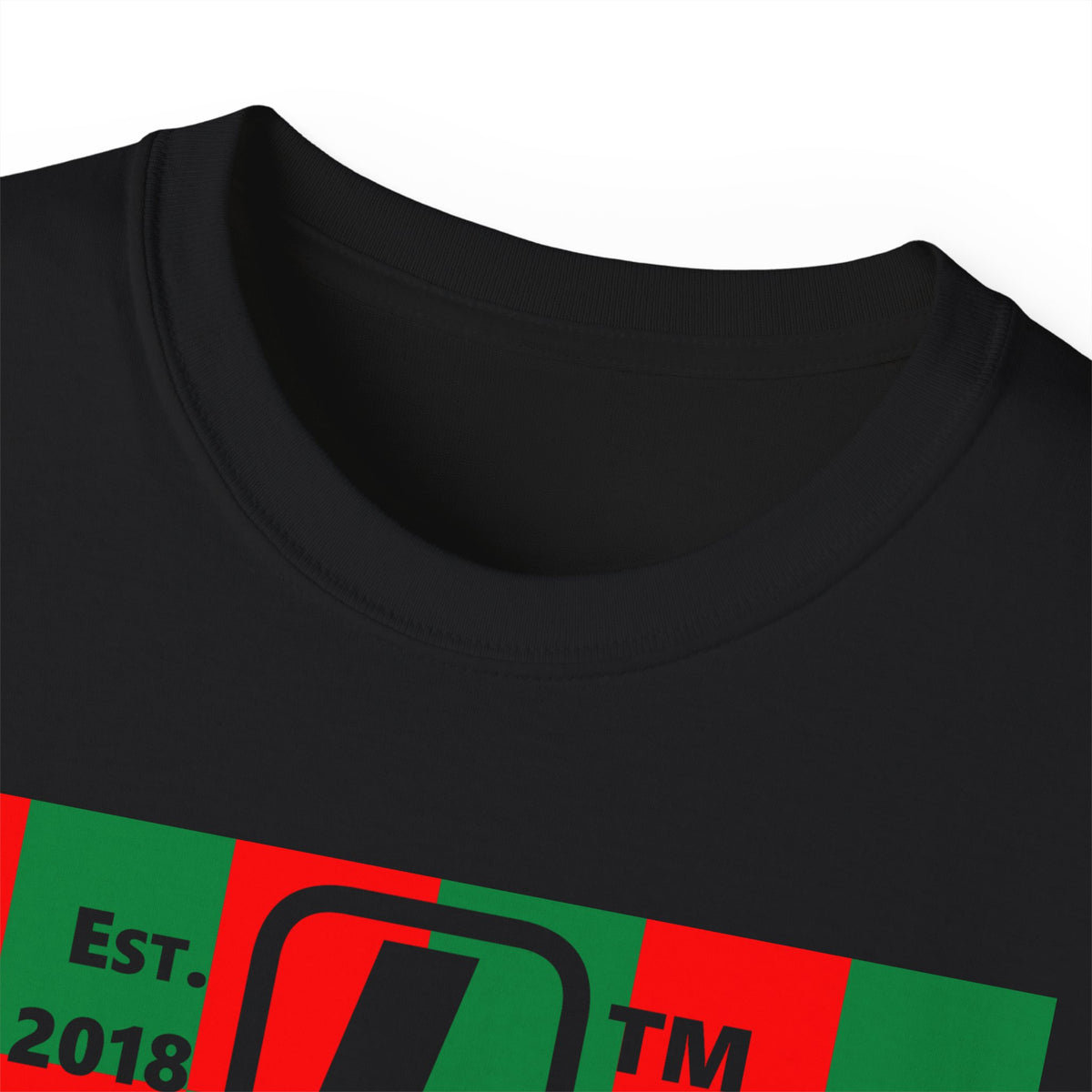 LongD Hyde Park negative upright checkered logo (Xmas colors) cotton tee