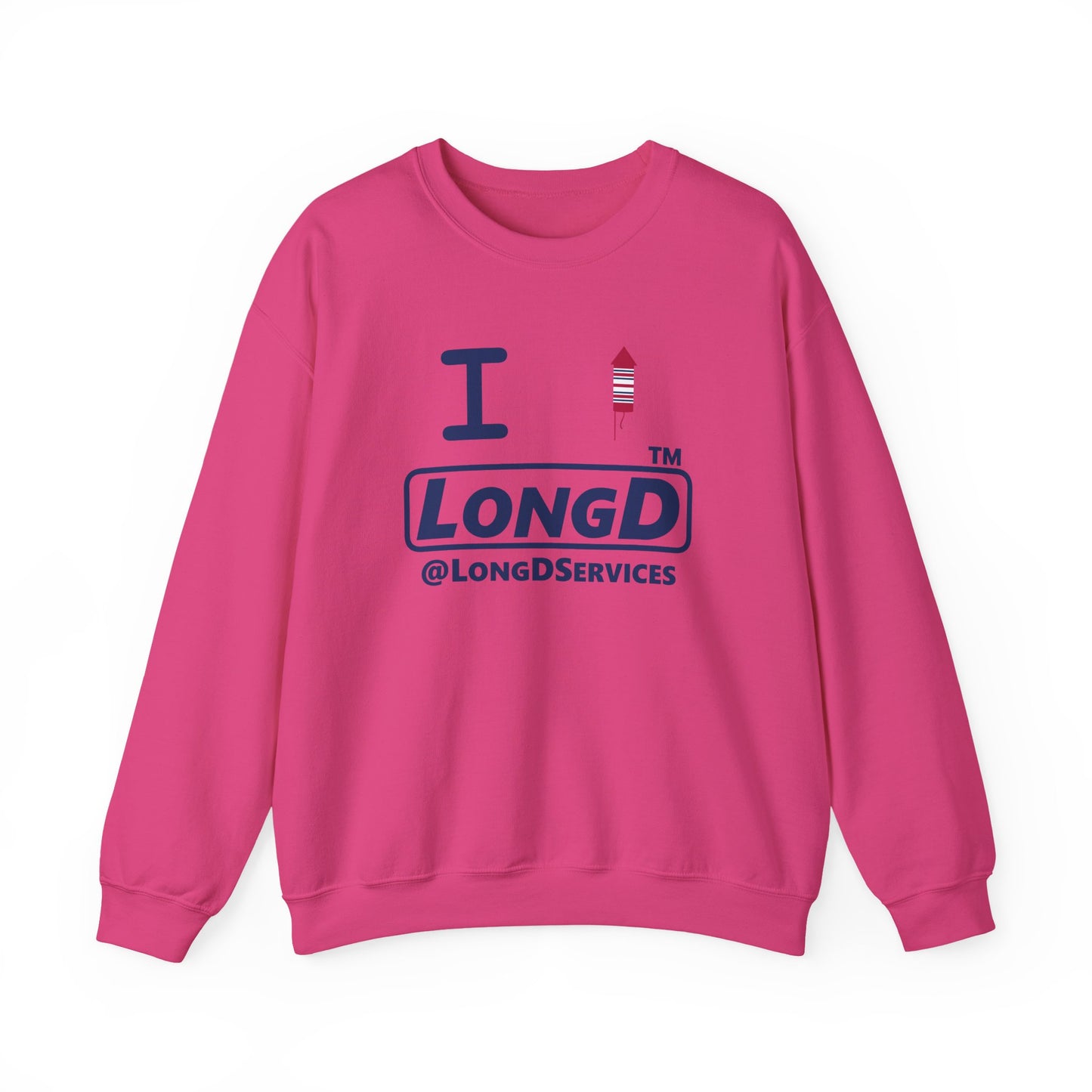 I firecracker LongD official basic tag logo crewneck sweatshirt