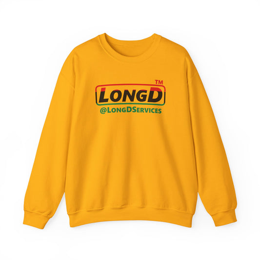 LongD positive horizontal 3-striped tag logo crewneck sweatshirt (Juneteenth colors)