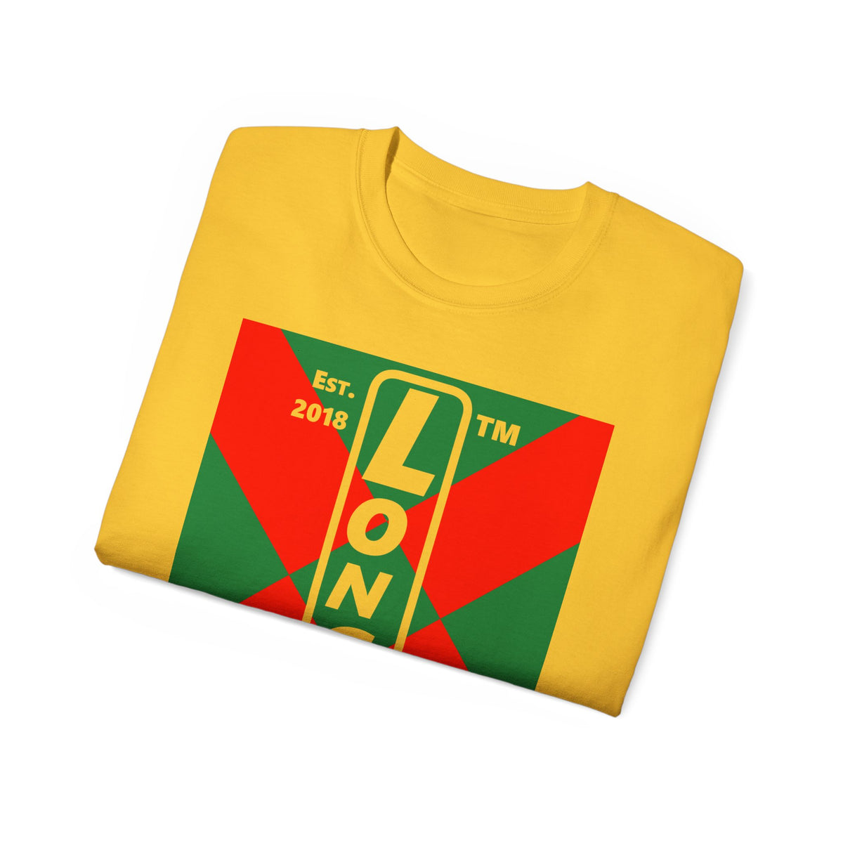 LongD Hyde Park negative upright argyle x logo (Xmas colors) cotton tee