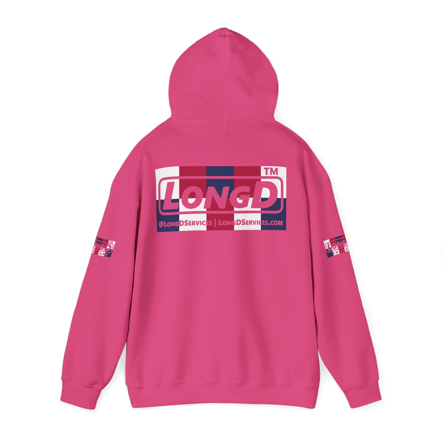 I firecracker LongD® negative 2x5 4-print double breasted tag logo hoodie