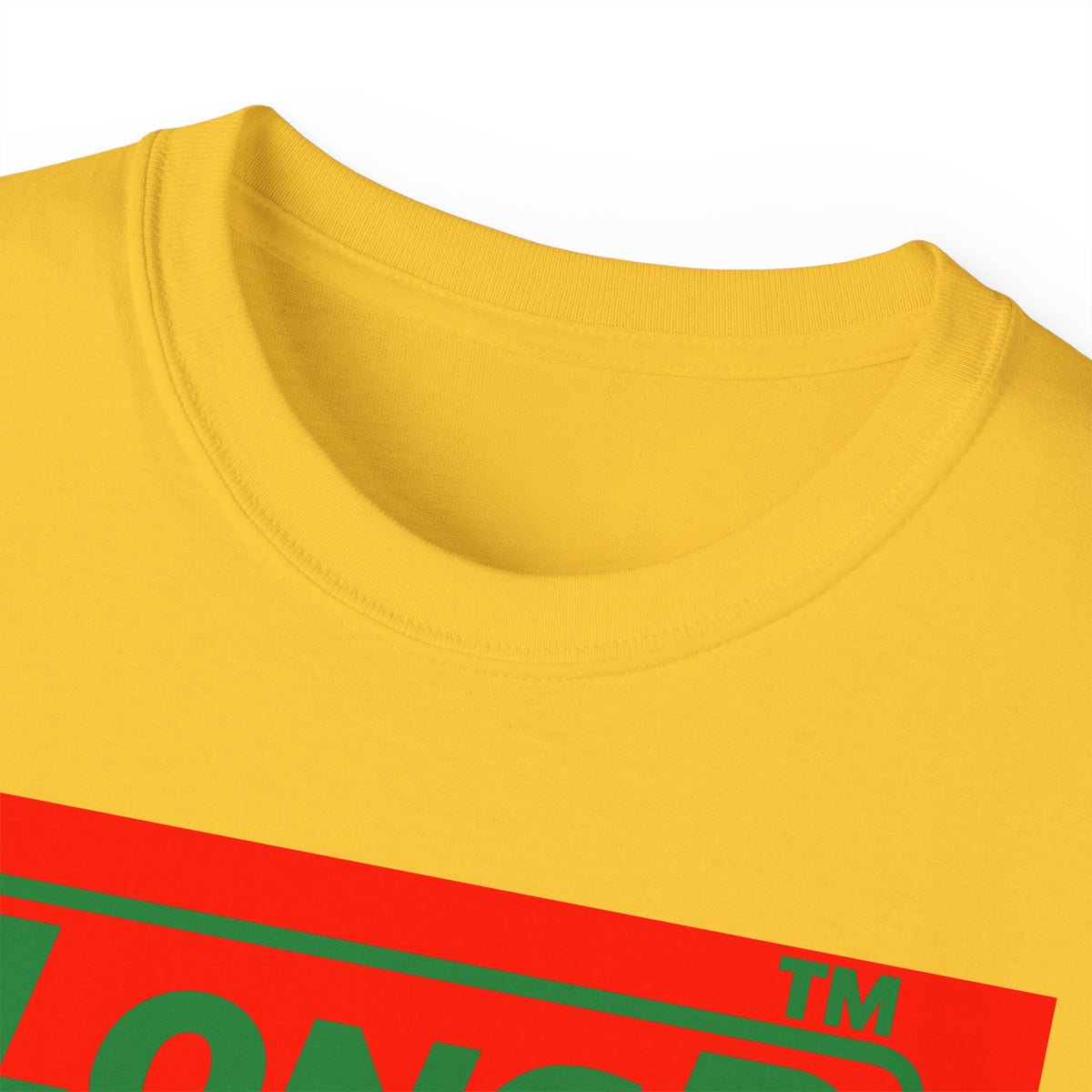 LongD Hyde Park logo positive green on negative red (Xmas colors) cotton tee