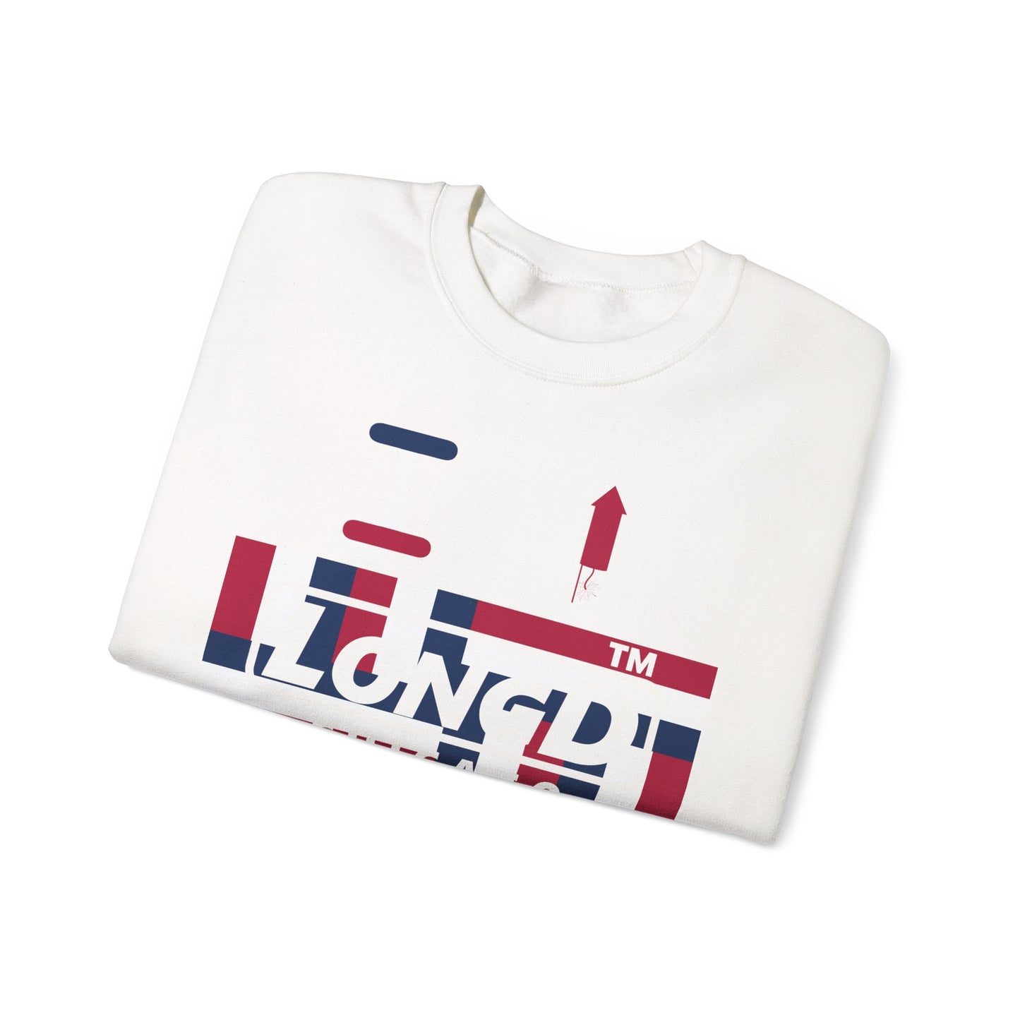 I firecracker LongD negative modified windmill Chicago logo crewneck sweatshirt
