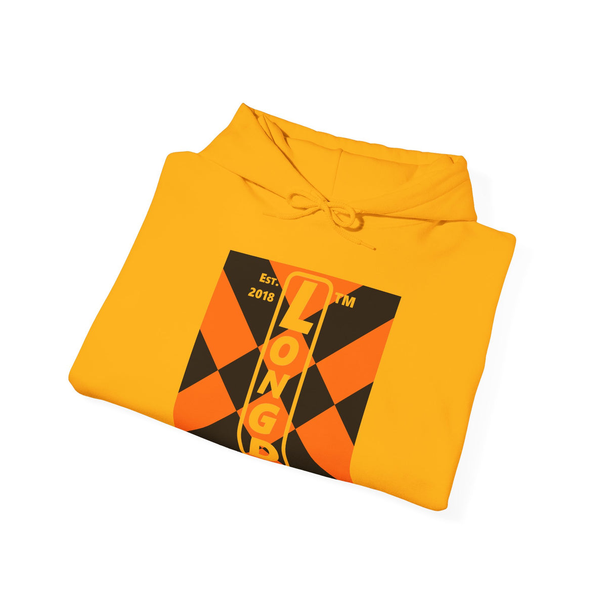 LongD Chicago negative upright mixed argyle logo (Halloween colors) hoodie