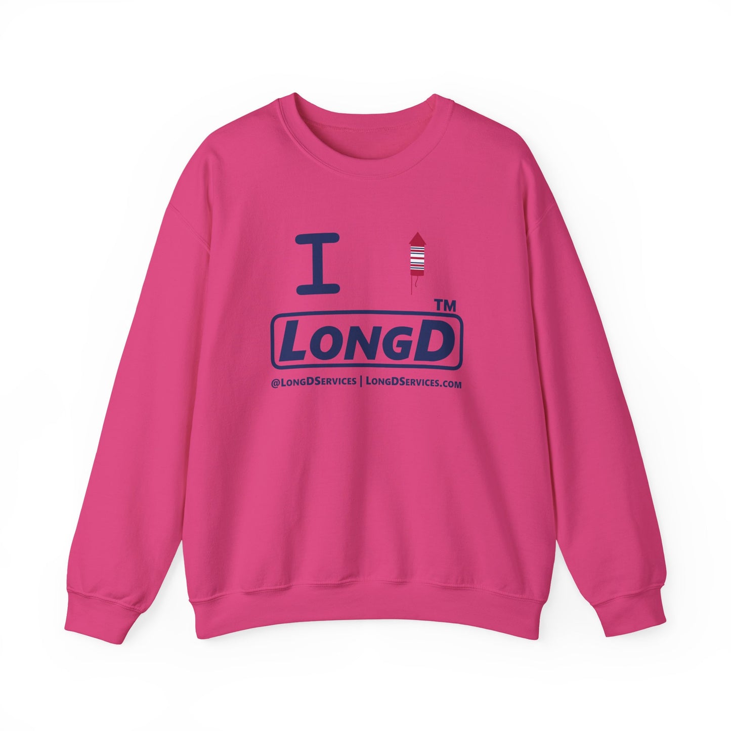 I firecracker LongD official basic tag-domain logo crewneck sweatshirt