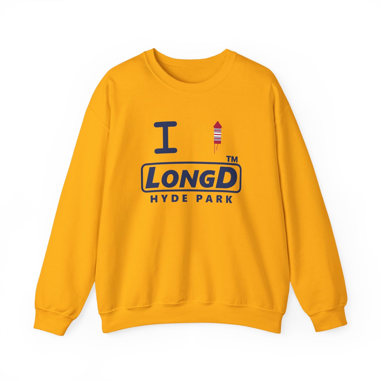 I firecracker LongD official basic Hyde Park logo crewneck sweatshirt