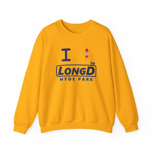 I firecracker LongD official basic Hyde Park logo crewneck sweatshirt