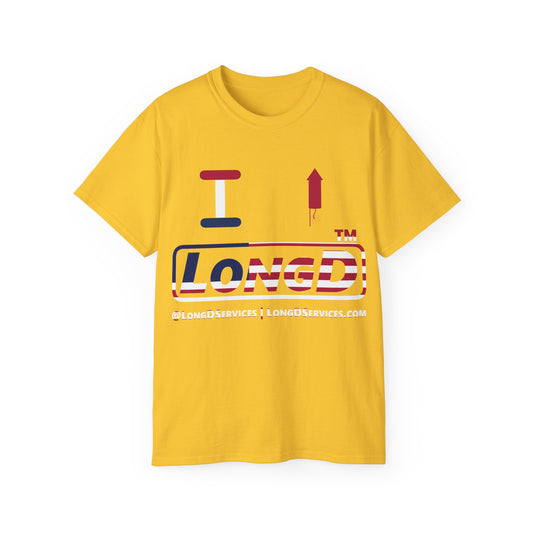 I firecracker LongD positive flag tag-domain logo cotton tee