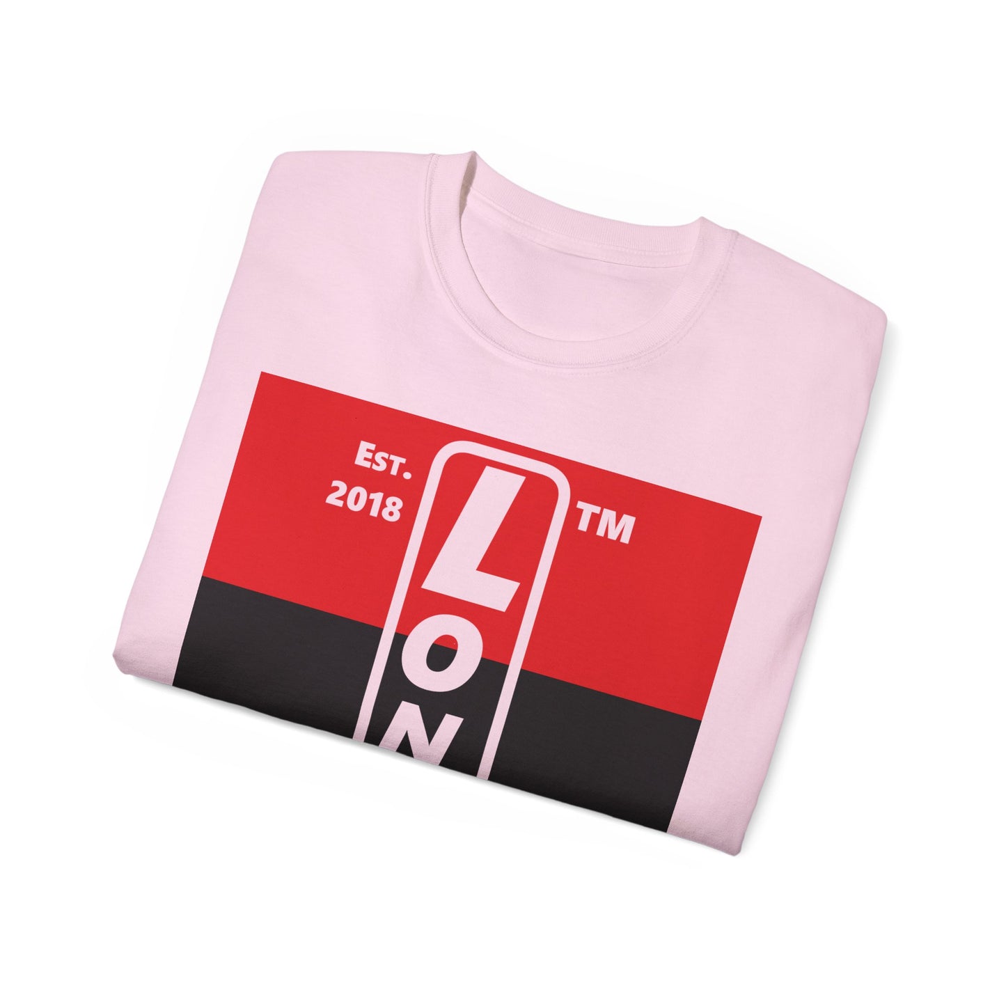 LongD Cotton Tee negative horizontal striped Hyde Park upright logo (Juneteenth colors)