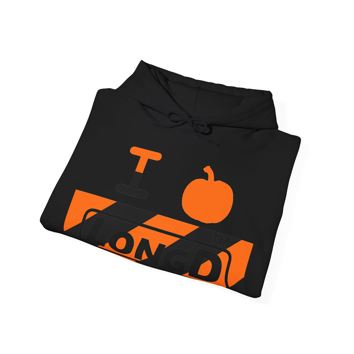 I pumpkin LongD Chicago negative diagonal 6-striped logo hoodie