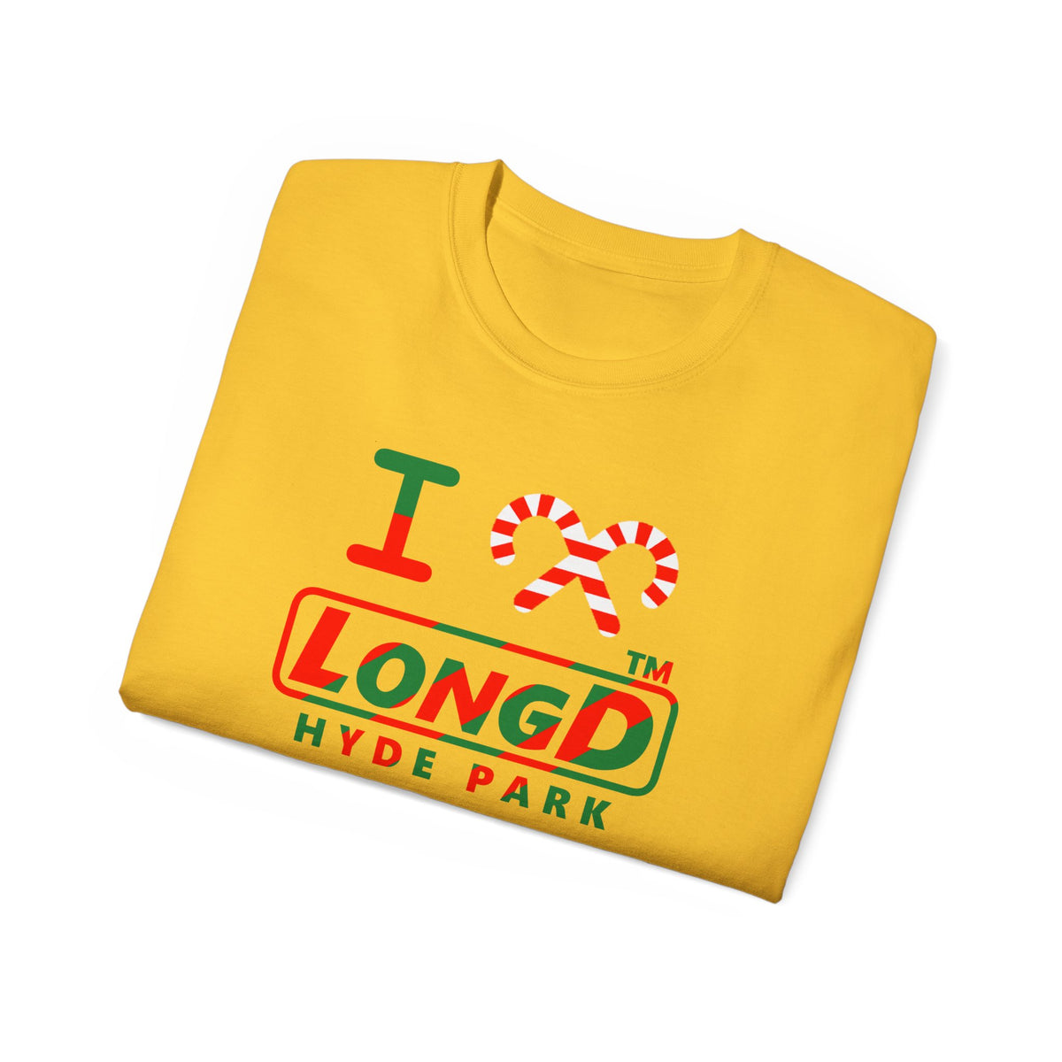I candy cane LongD Hyde Park positive pixel-weighted 6-striped logo cotton tee