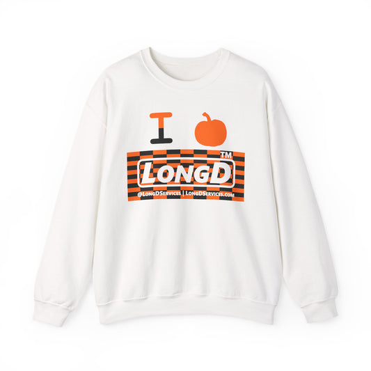 I pumpkin LongD Tag-domain negative tiled logo crewneck sweatshirt