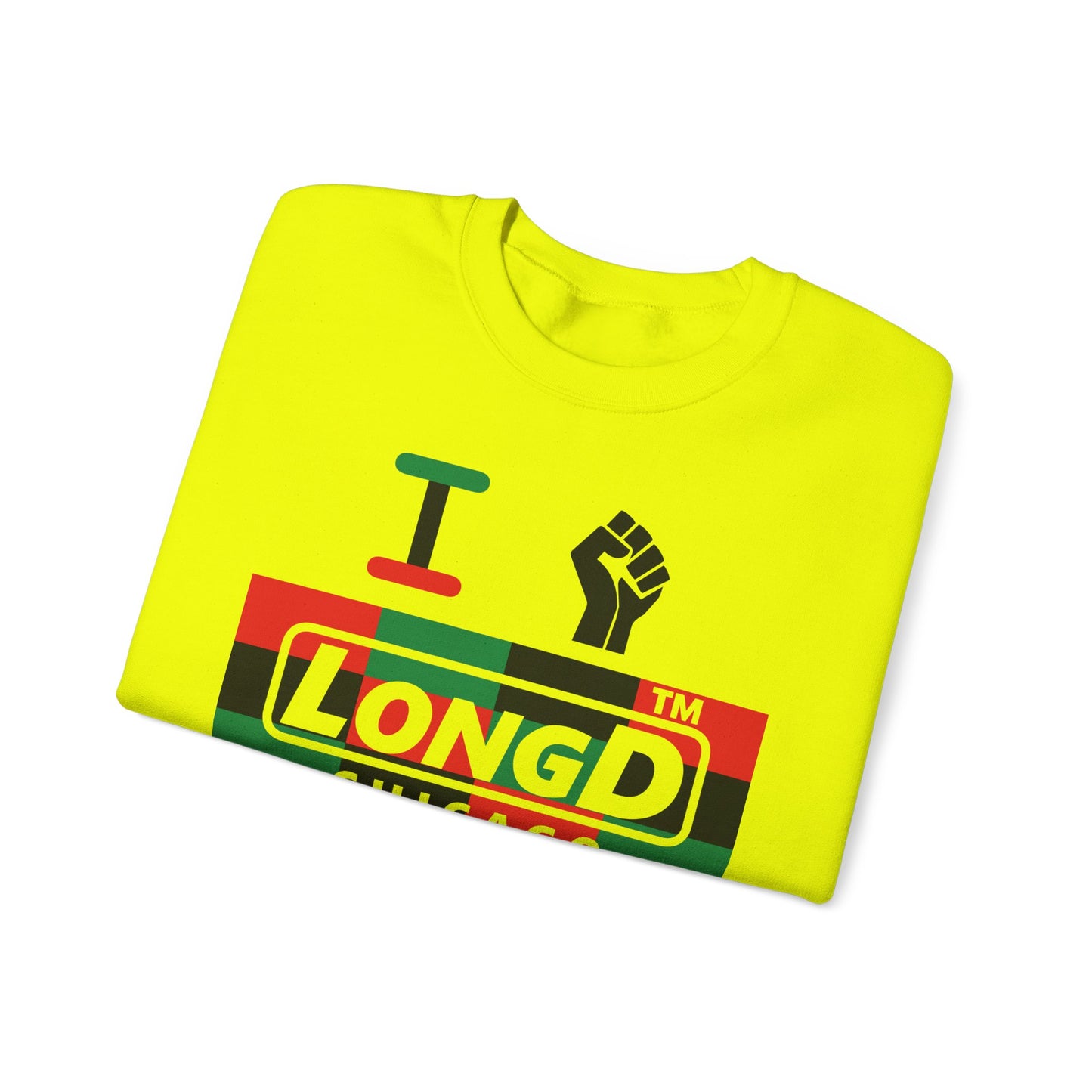 I fist LongD negative 3x4 Chicago logo crewneck sweatshirt