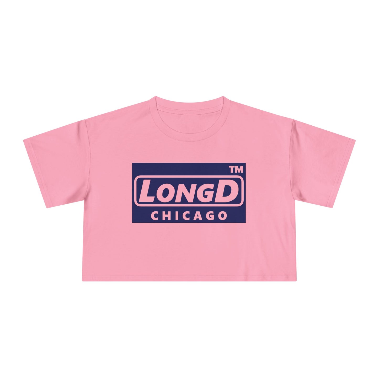 LongD Logo (Chicago negative official) Women's Crop Tee