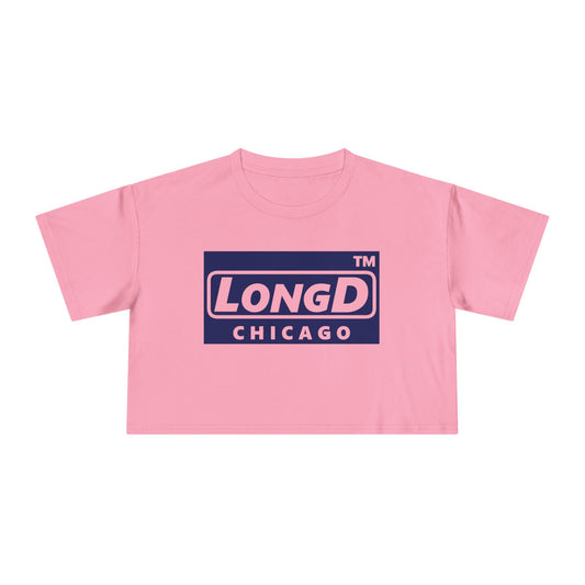 LongD Logo (Chicago negative official) Women's Crop Tee