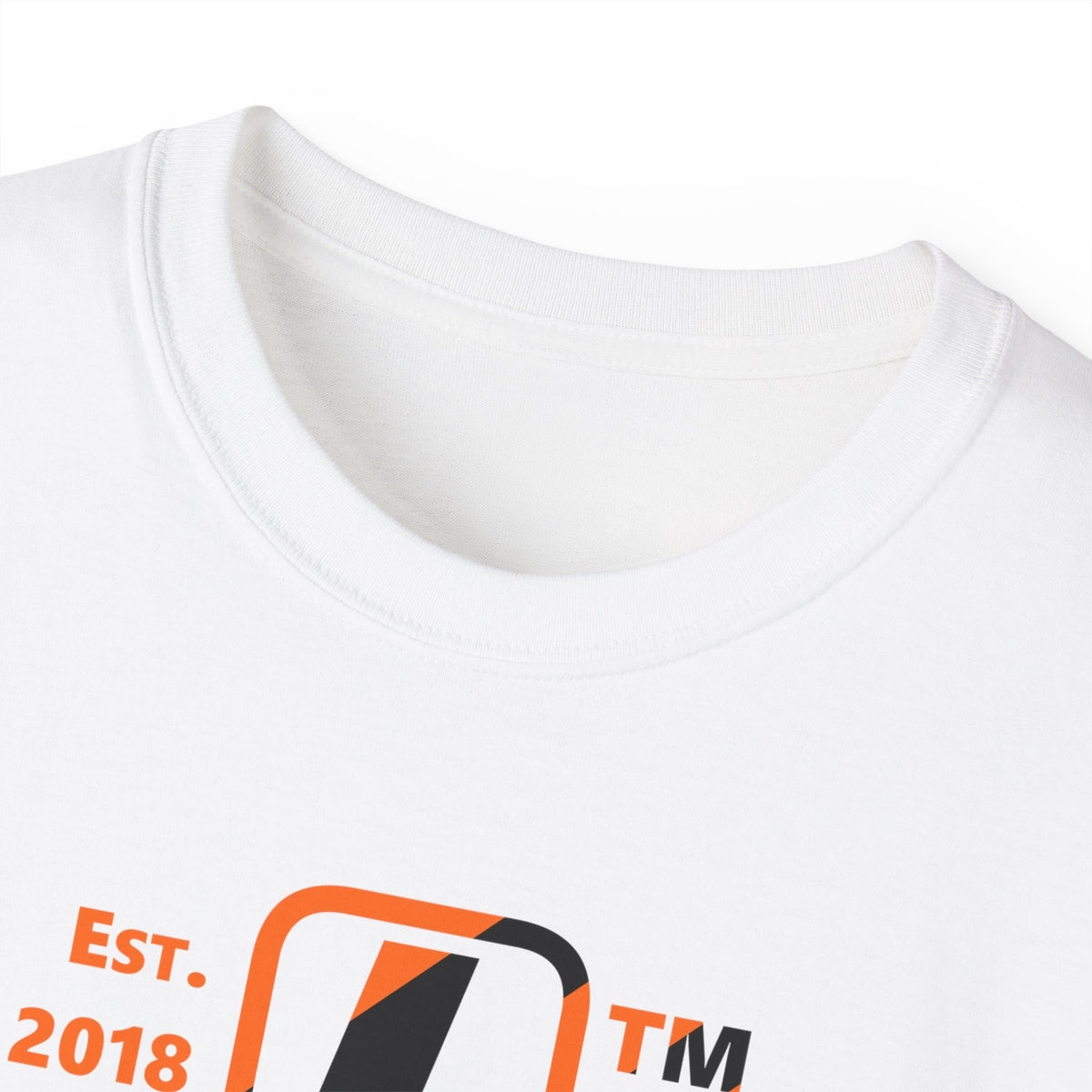 LongD Hyde Park positive upright pixel-weighted 12-striped 4-print logo (Halloween colors) cotton tee