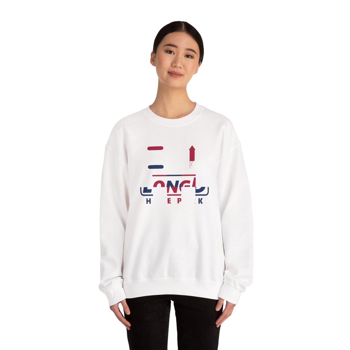 I firecracker LongD positive 2x5 Hyde Park logo crewneck sweatshirt