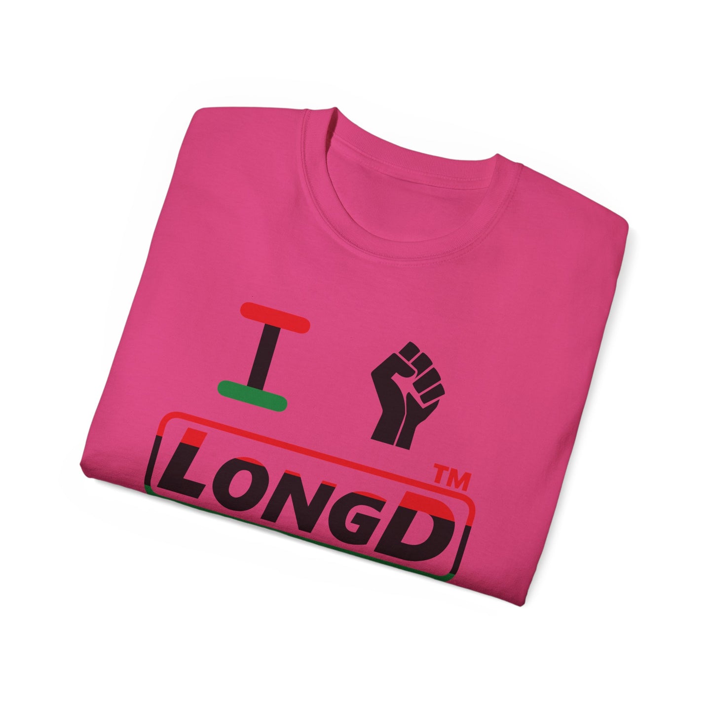 I fist LongD positive horizontal 3-striped Hyde Park logo cotton tee