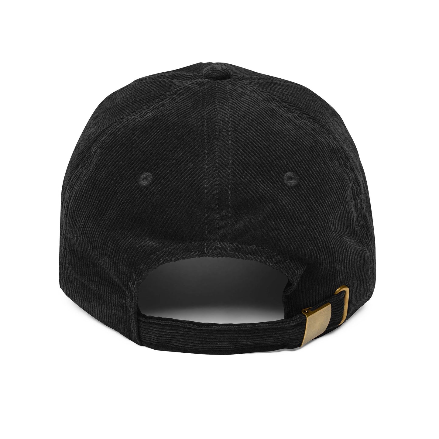 Embroidered Corduroy Cap official logo upright initials