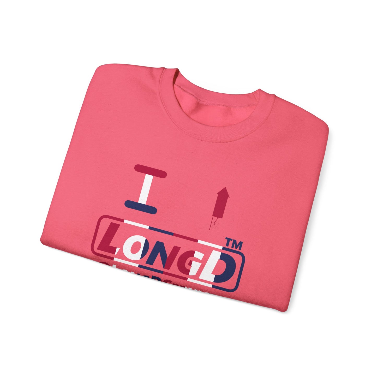 I firecracker LongD positive vertical 6-striped tag logo crewneck sweatshirt