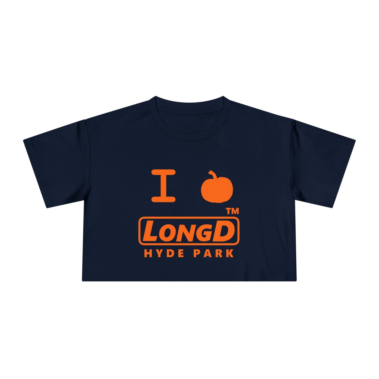 I Pumpkin LongD Logo Crop Tee orange basic Hyde Park logo