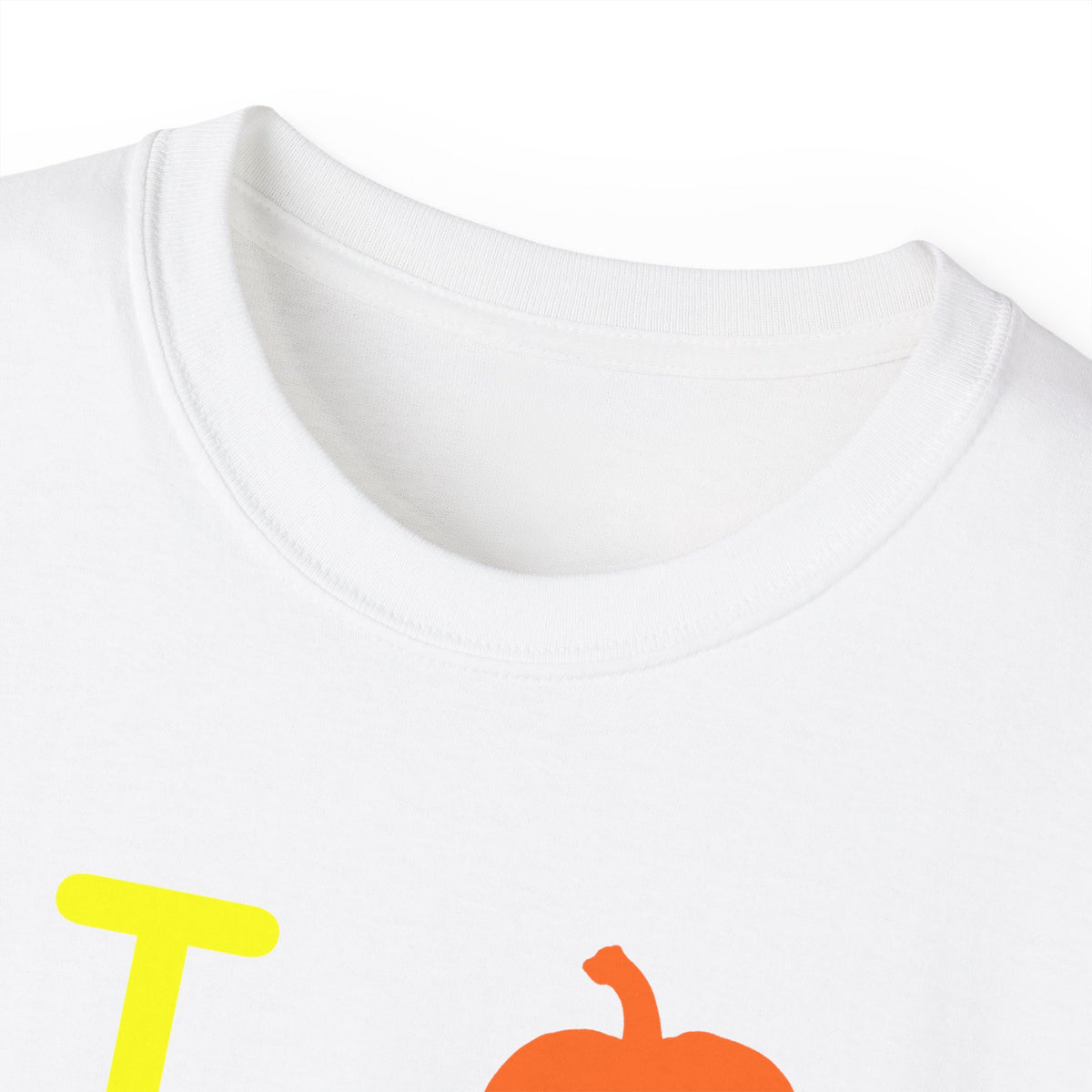 I pumpkin LongD Tag positive alternate basic Yellow (FFFF00) logo cotton tee
