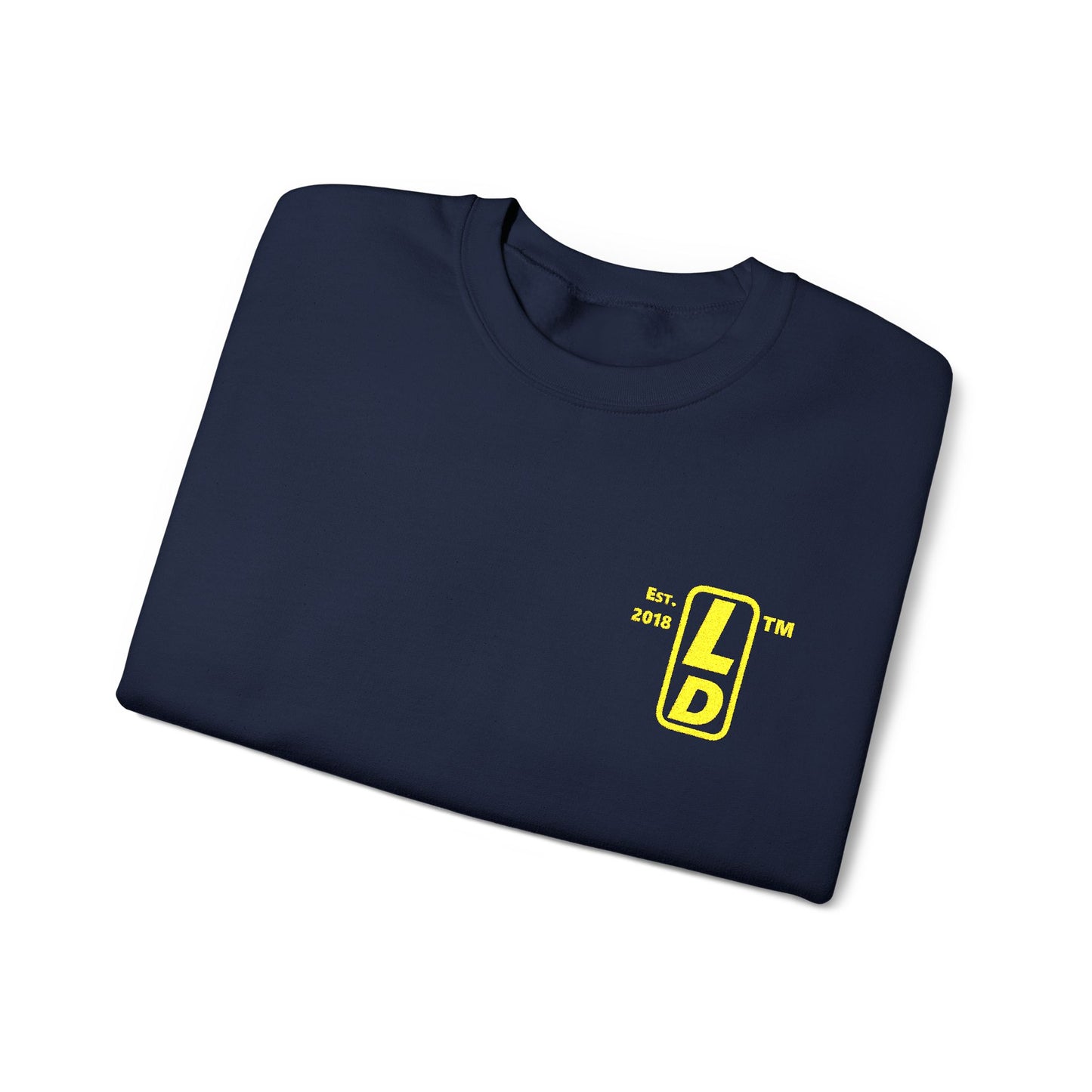 Embroidered Unisex Heavy Blend™ Crewneck Sweatshirt reverse basic logo upright initials