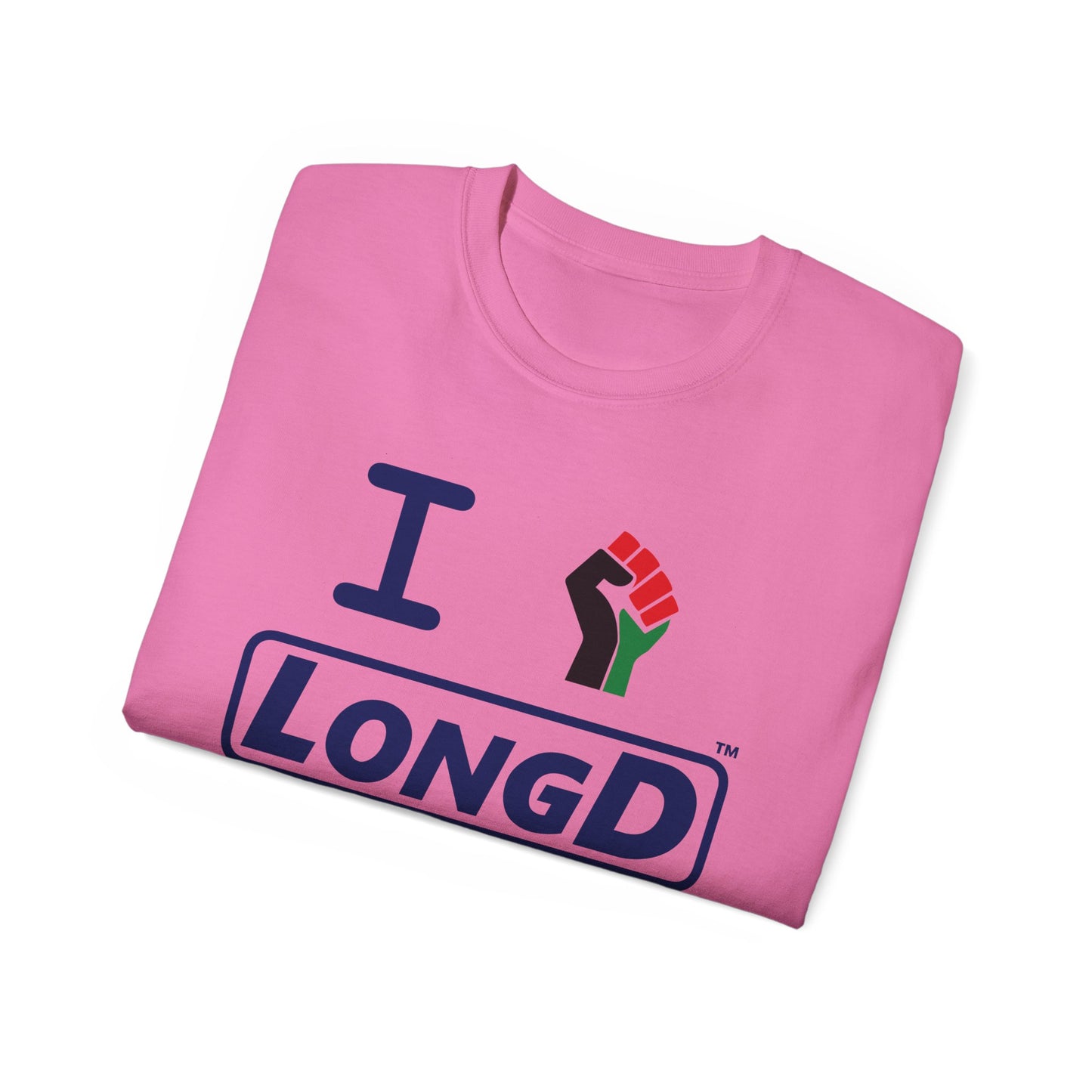 I Fist LongD® Official Logo Cotton Tee Juneteenth multicolored fist