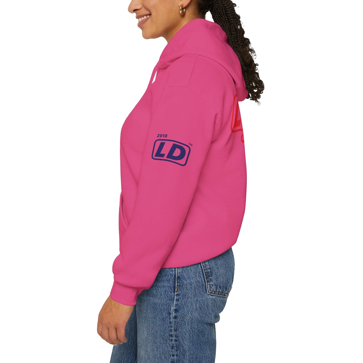I fist LongD® basic official 4-print single-breasted Chicago logo Hoodie (Juneteenth colors)