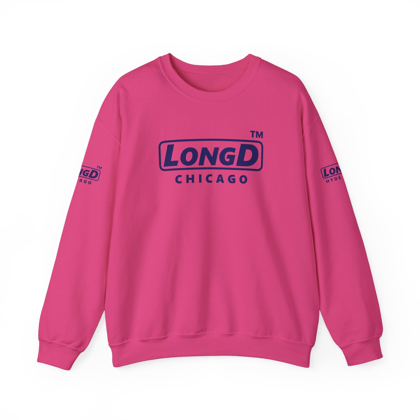LongD official 4-print Chicago logo crewneck sweatshirt
