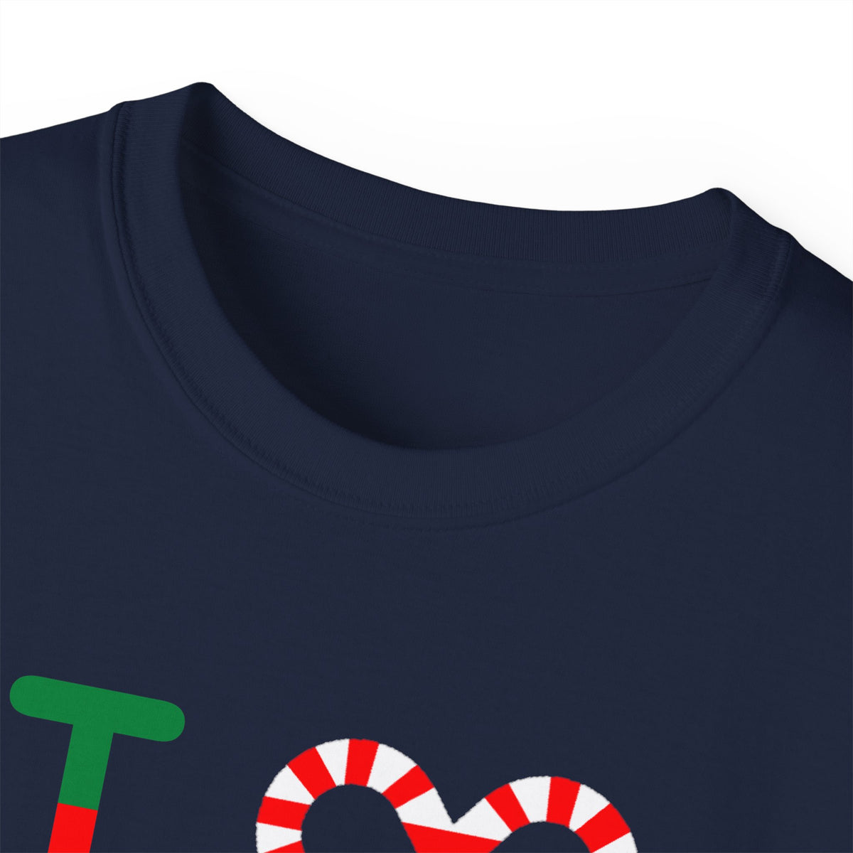 I candy cane LongD Chicago positive checkered logo cotton tee