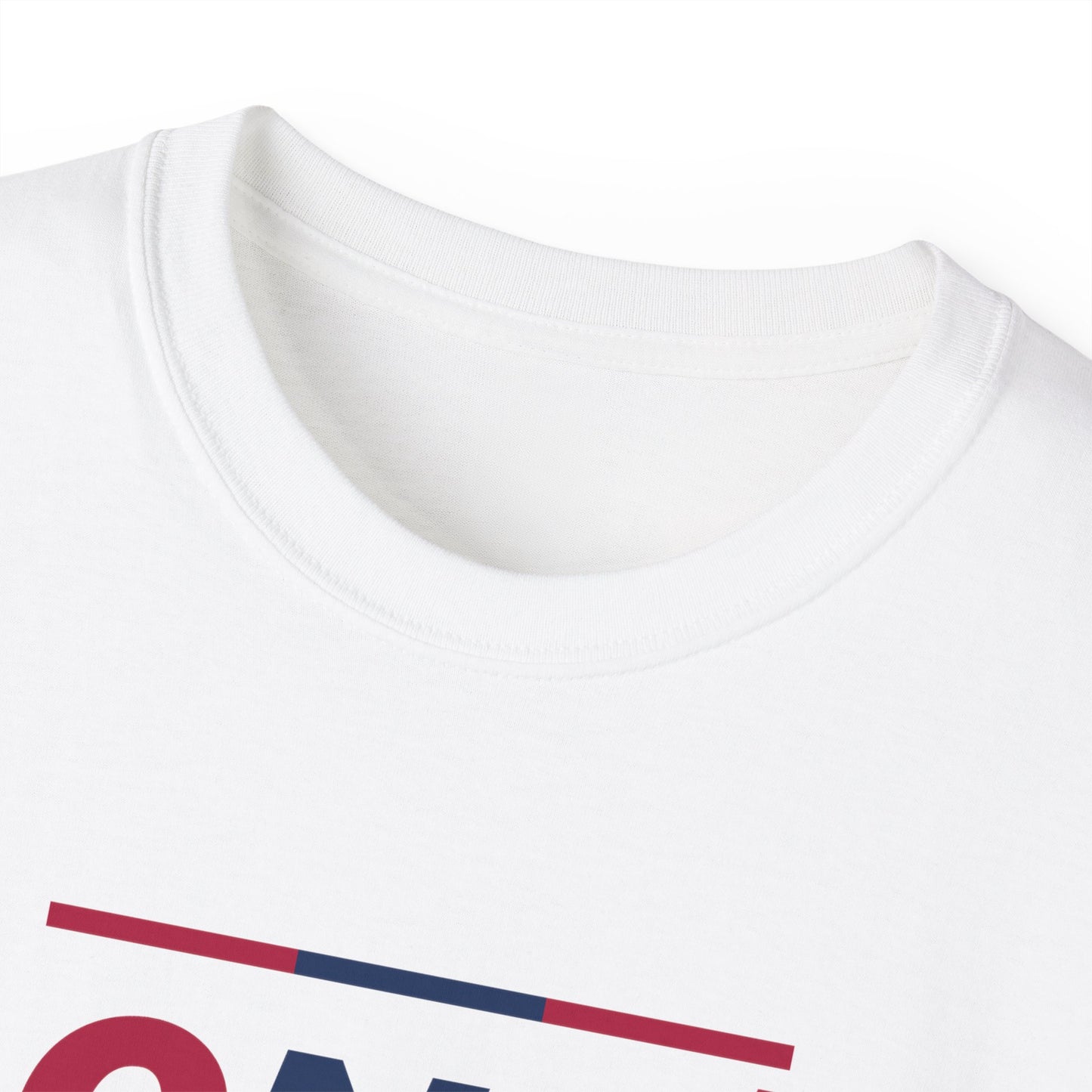 LongD positive 2x5 front-back Chicago logo cotton tee (patriotic colors)
