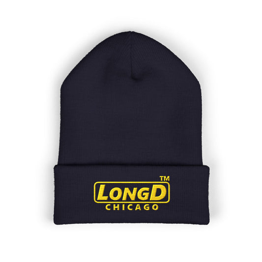 Embroidered Classic Cuffed Beanie Reverse Basic Chicago Logo