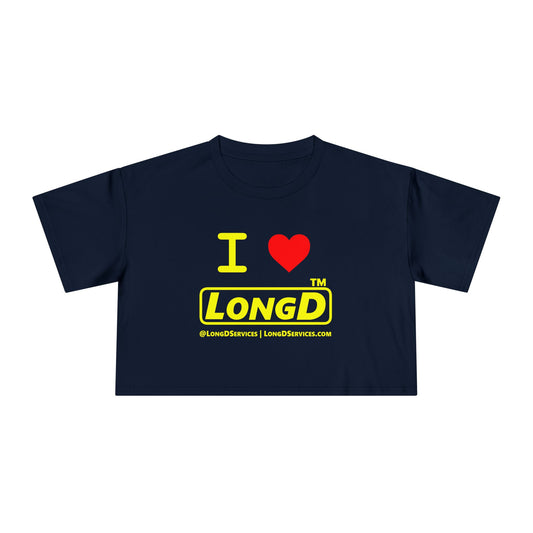 I Luv LongD Tag-domain positive alternate basic logo crop tee