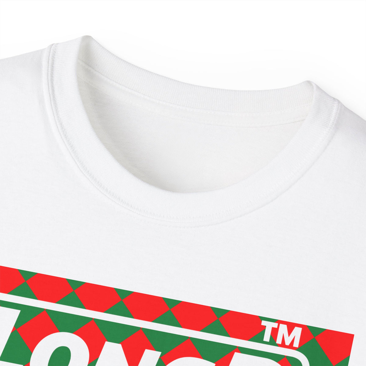 LongD Hyde Park negative argyle logo (Xmas colors) cotton tee
