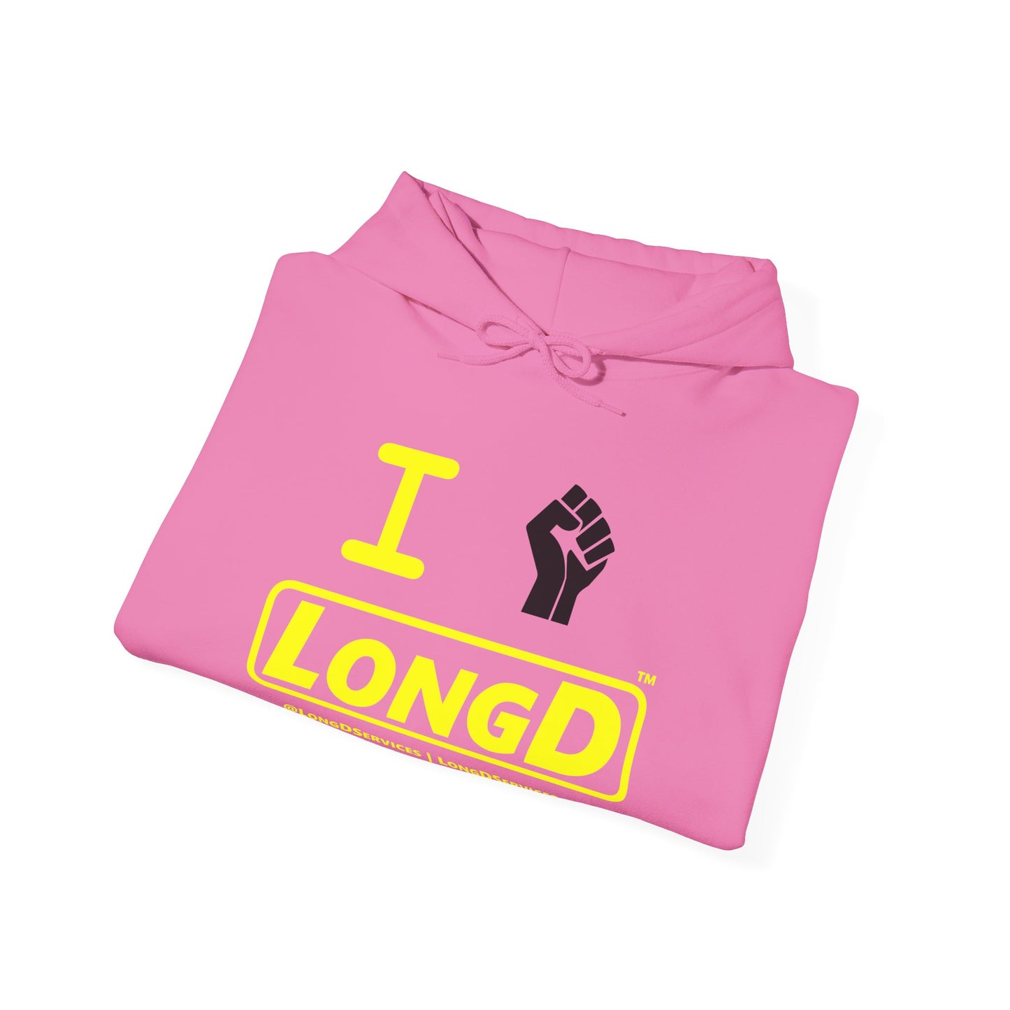 I Fist LongD® Alternate Logo Hoodie with Juneteenth black fist