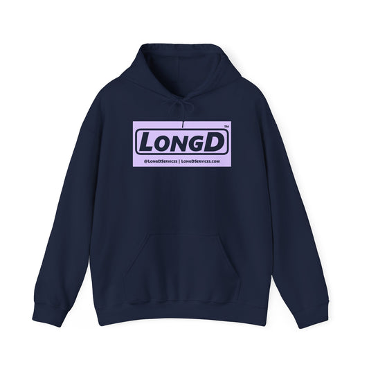LongD® Logo Hoodie pastel negative purple text