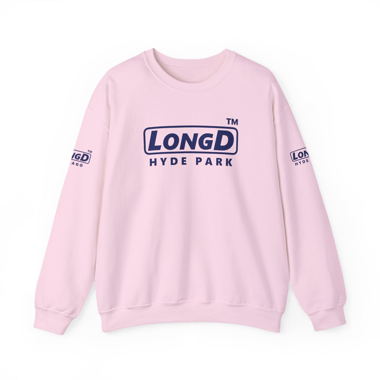 LongD official 4-print Hyde Park logo crewneck sweatshirt