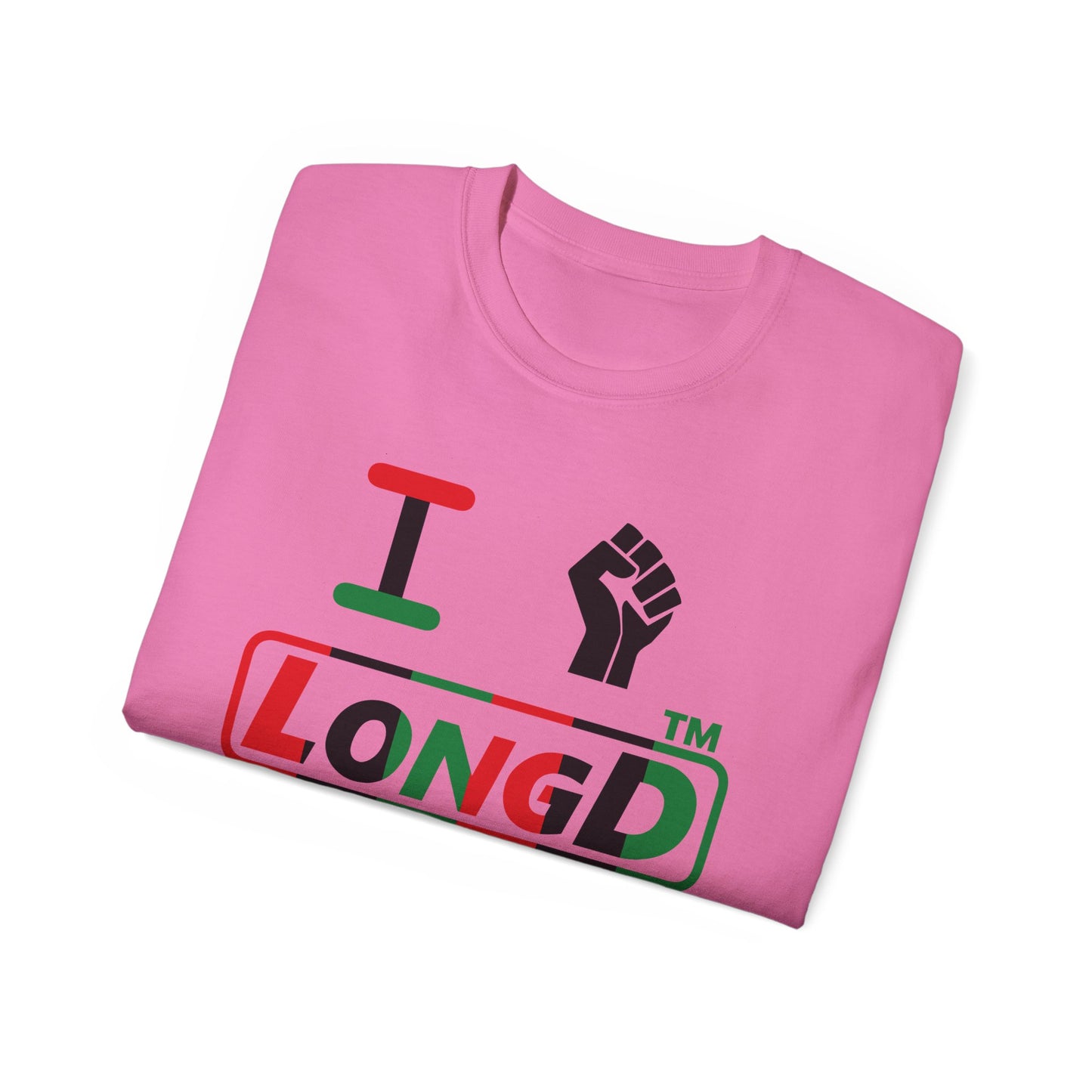 I fist LongD positive vertical 6-striped Hyde Park logo cotton tee