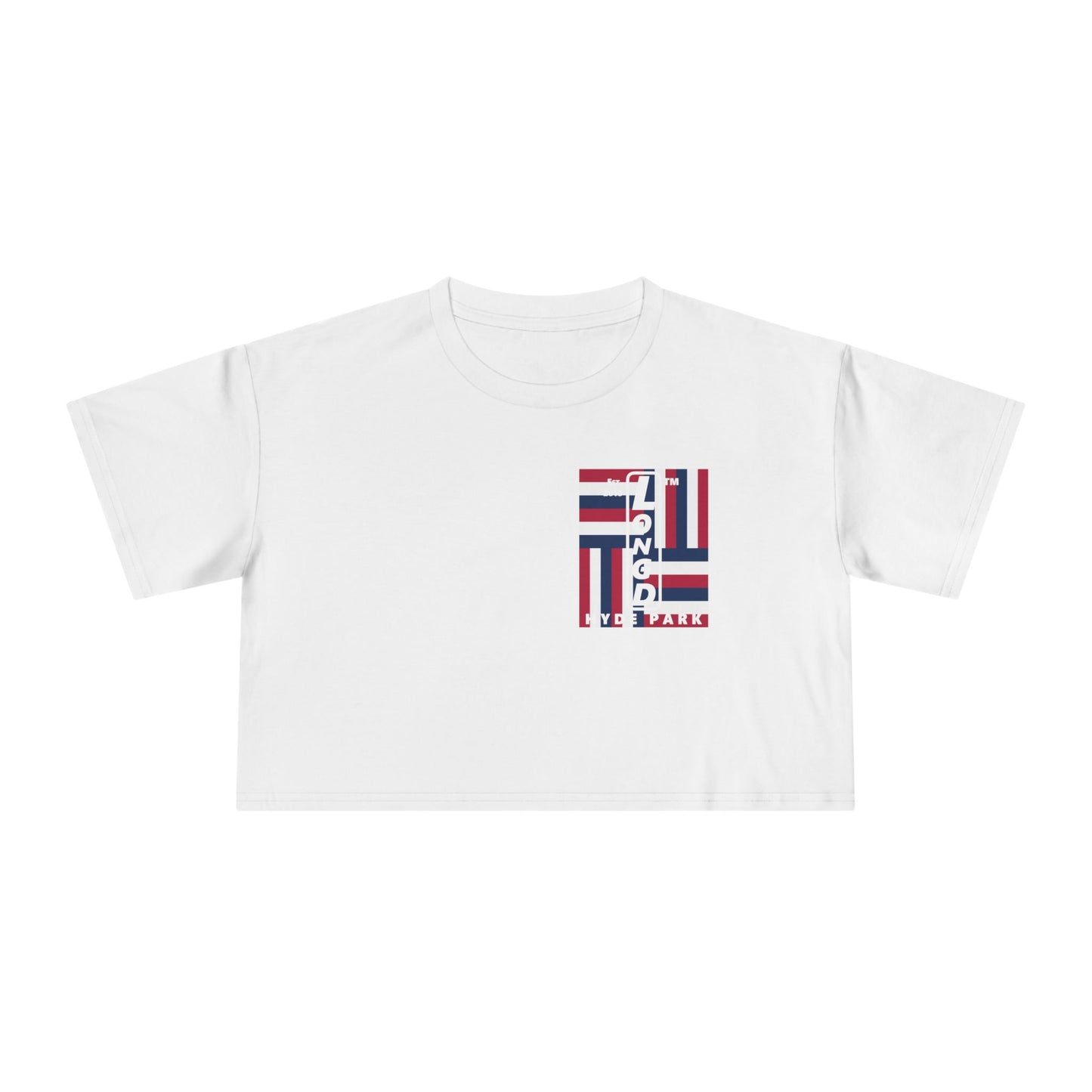 Negative windmill upright single-breasted Hyde Park logo crop tee (Patriotic colors)