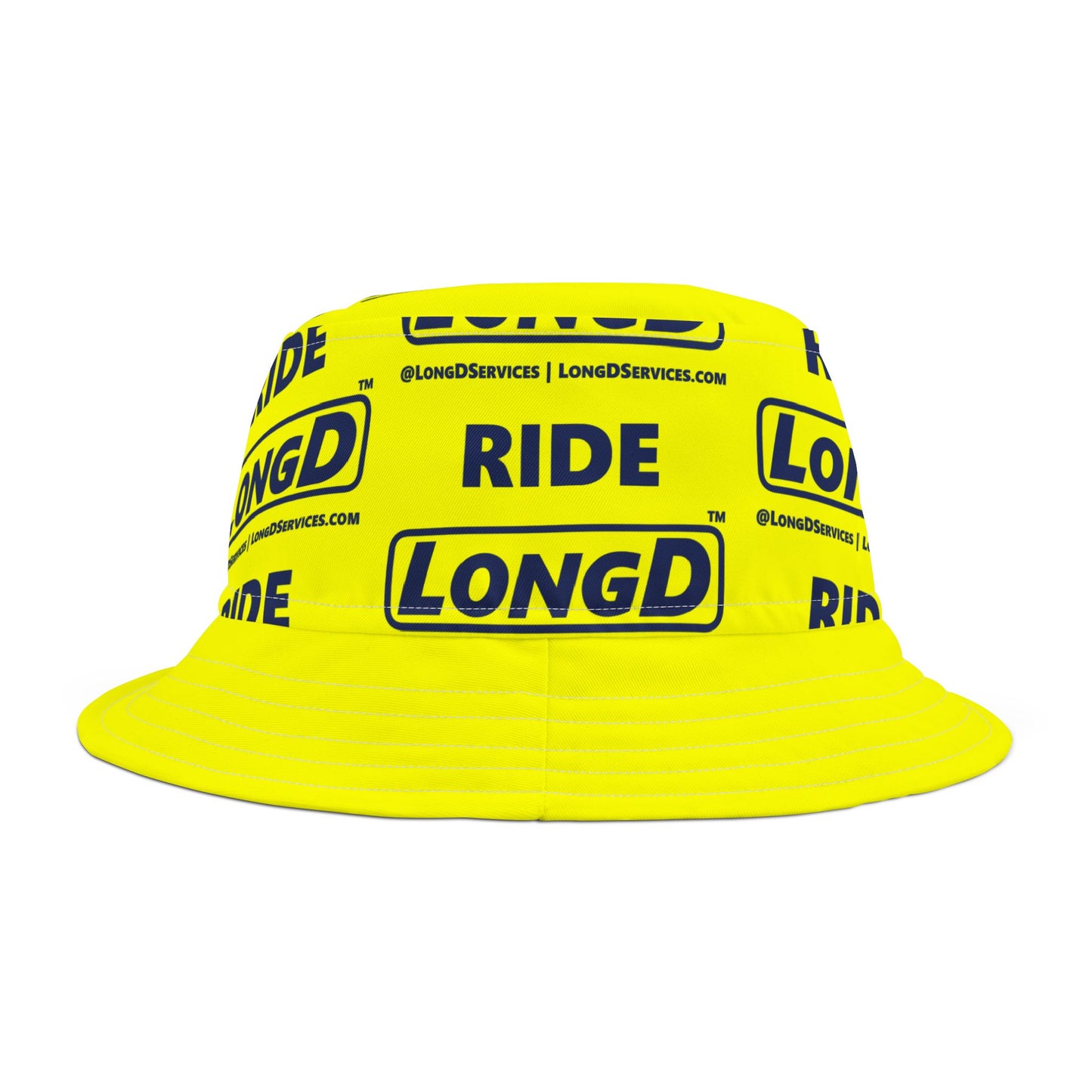 Repeat Grid of Ride LongD Official Logo Bucket Hat