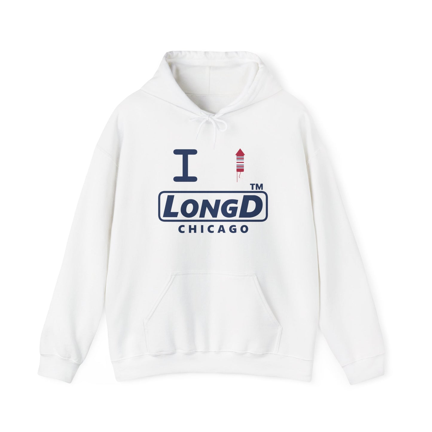 I firecracker LongD® positive basic official Chicago logo hoodie