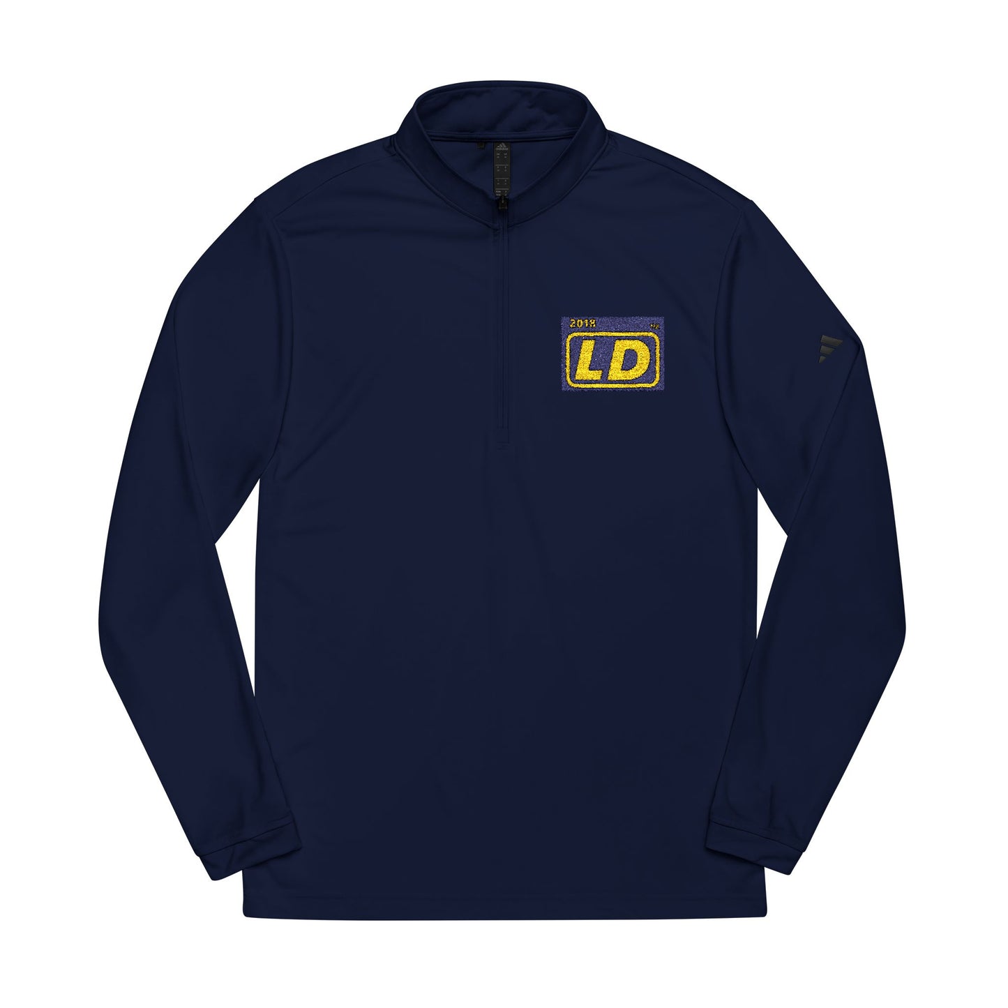 Embroidered adidas® Quarter-Zip pullover official reverse logo initials