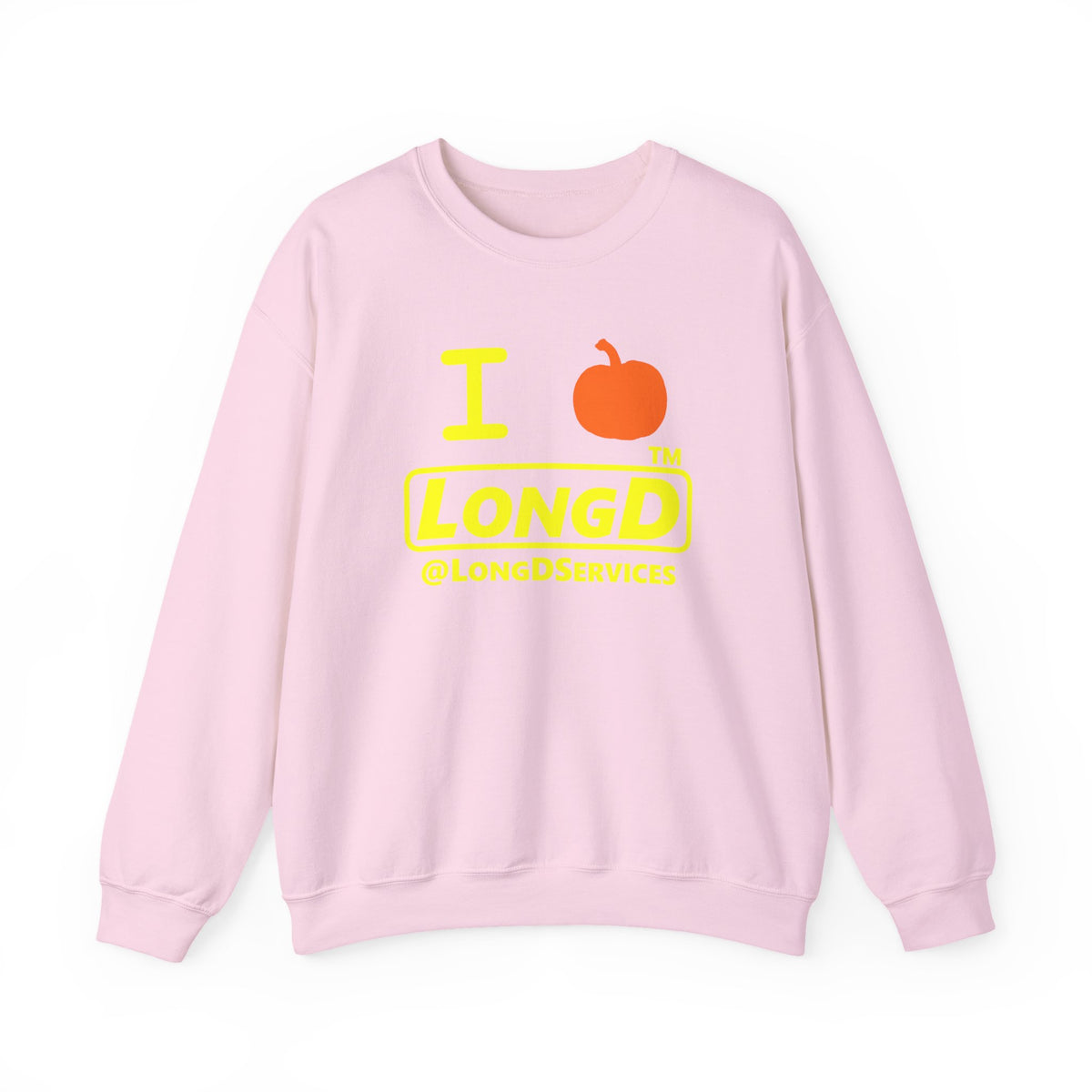 I pumpkin LongD Tag positive alternate basic Yellow (FFFF00) logo crewneck sweatshirt